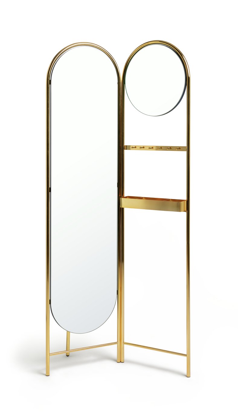 Habitat Wilderness 2 Mirror Dressing Rail - Brass