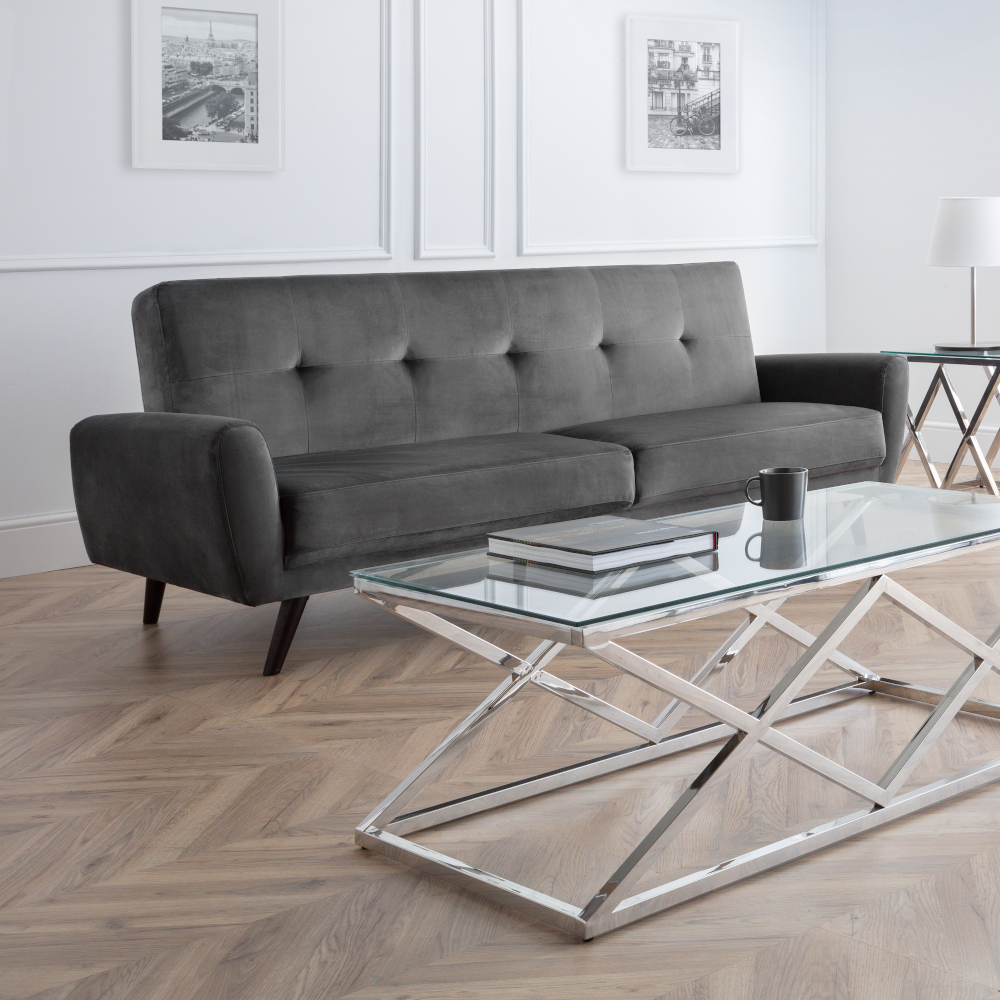 Monza Dark Grey 3 Seater Sofa