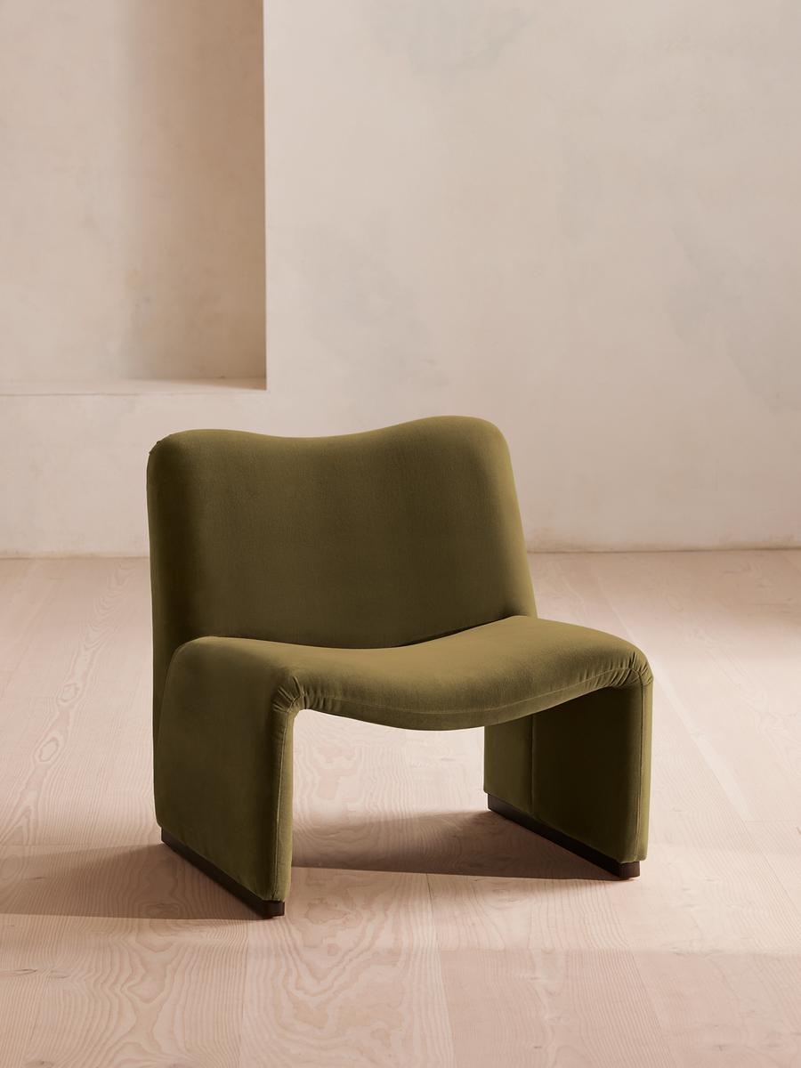 Lovett Armchair, Velvet, Olive