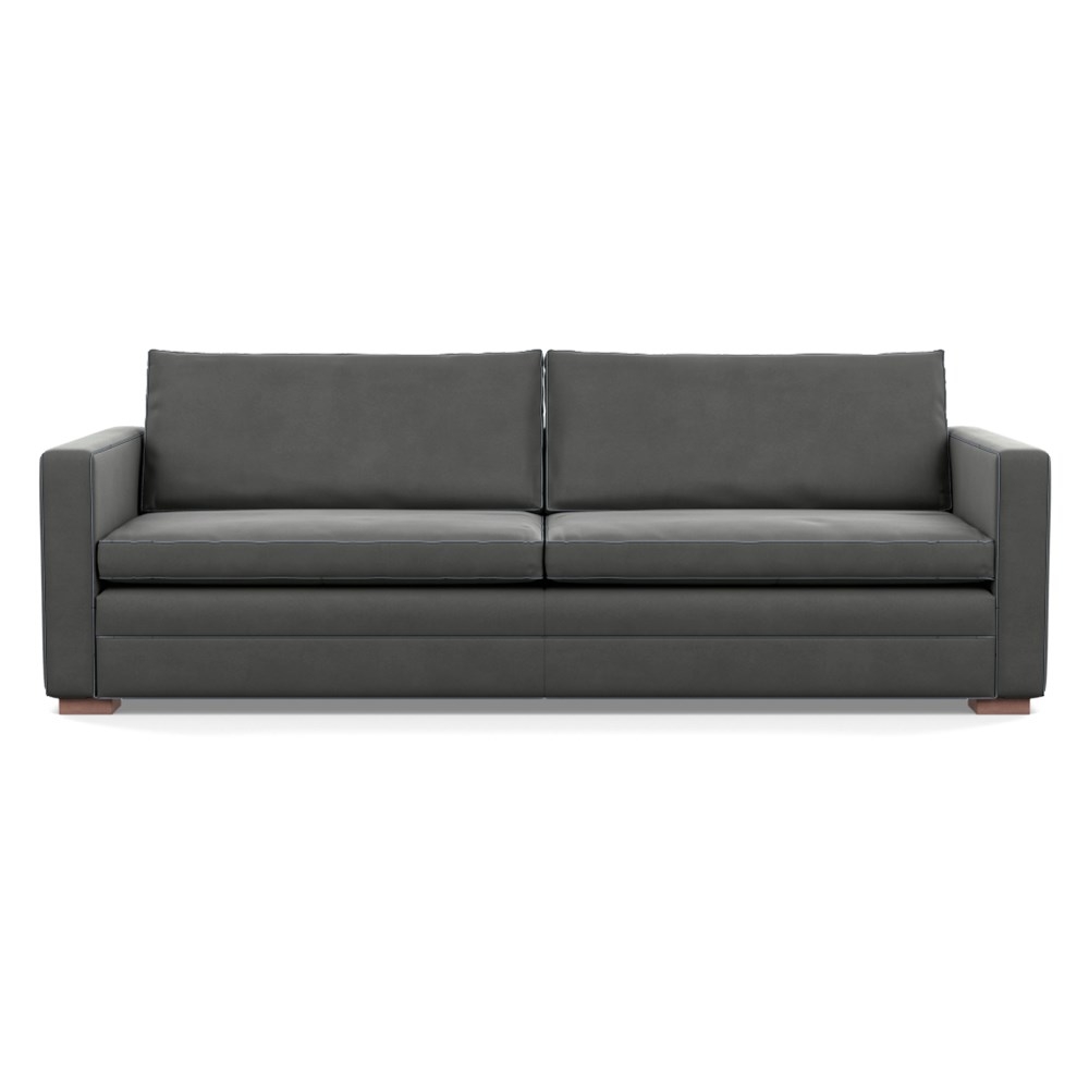 Heal's Palermo 5 Seater Sofa Nobilis Velvet Dolphin Walnut Feet
