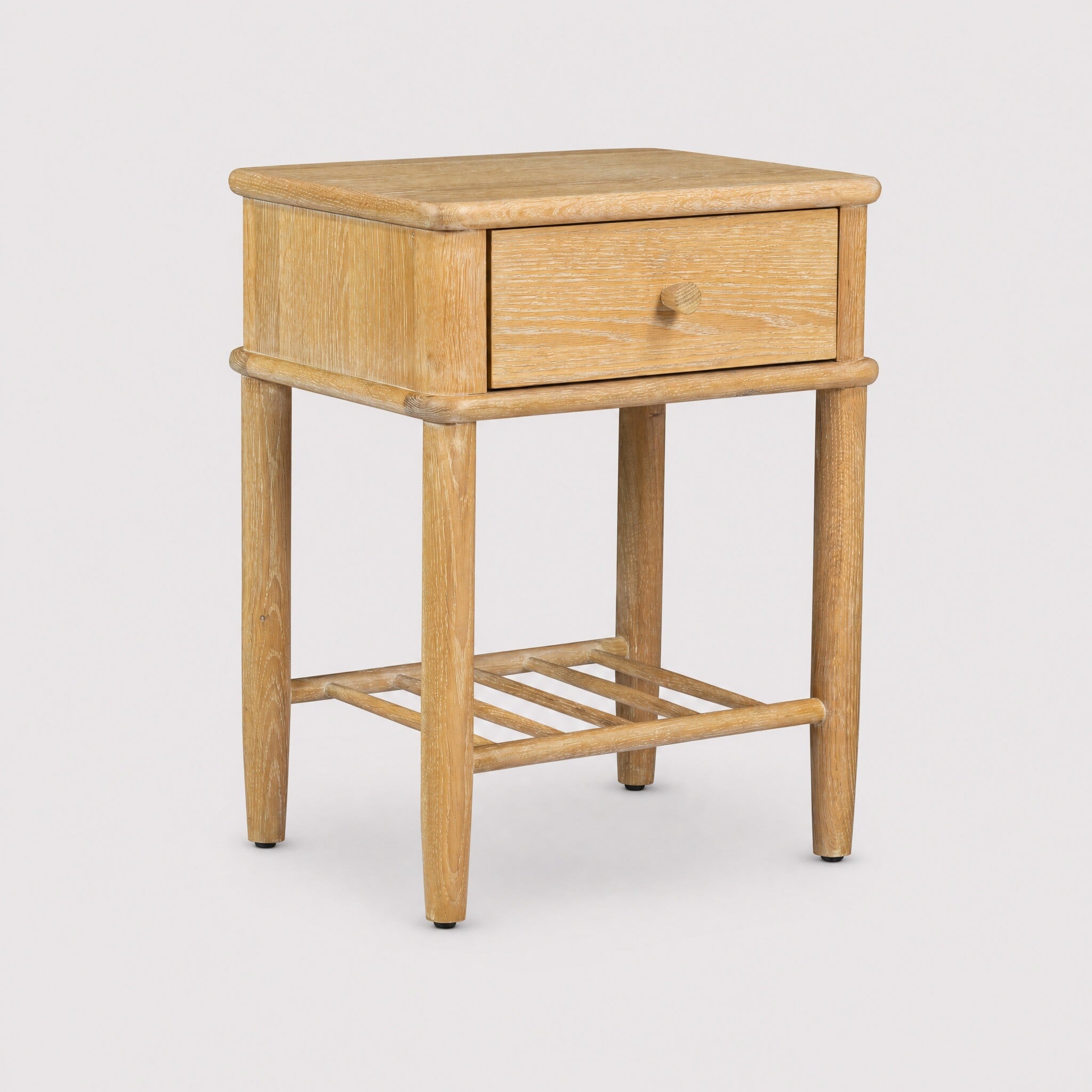 Valla 1 Drawer Bedside Table Oak | Barker & Stonehouse