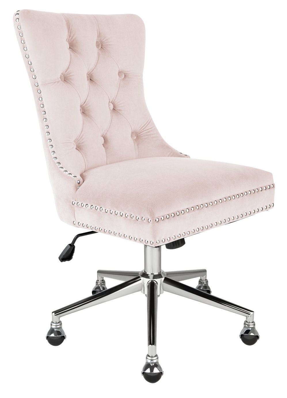Argos Home Princess Velvet Handleback Office Chair - Pink