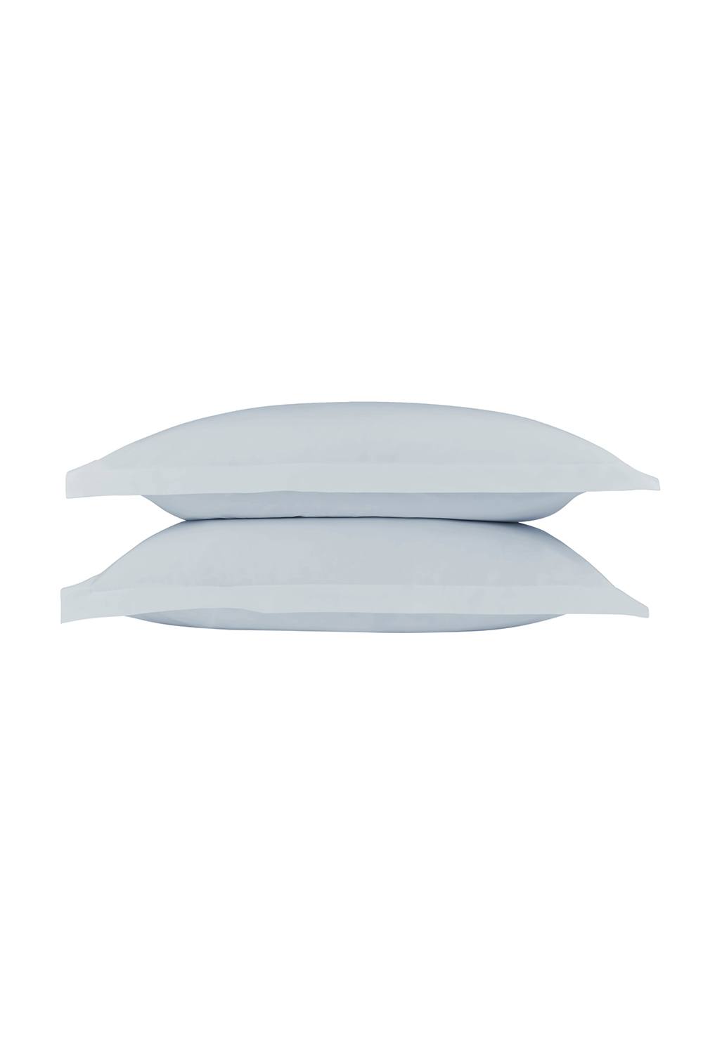 CHRISTY Pure Cotton Percale Oxford Pillowcase Pair in Pale Blue