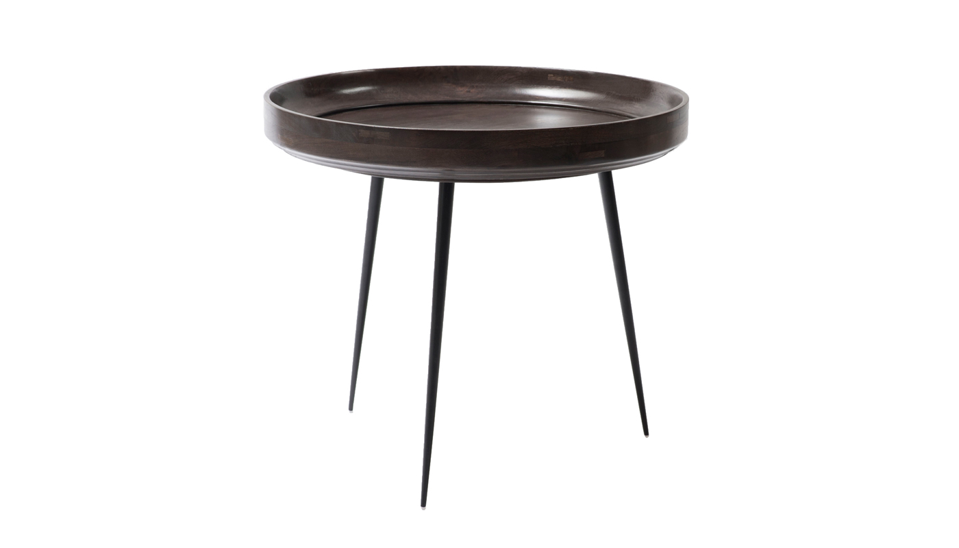 Mater Bowl Table Large Smoked Grey Mango Wood