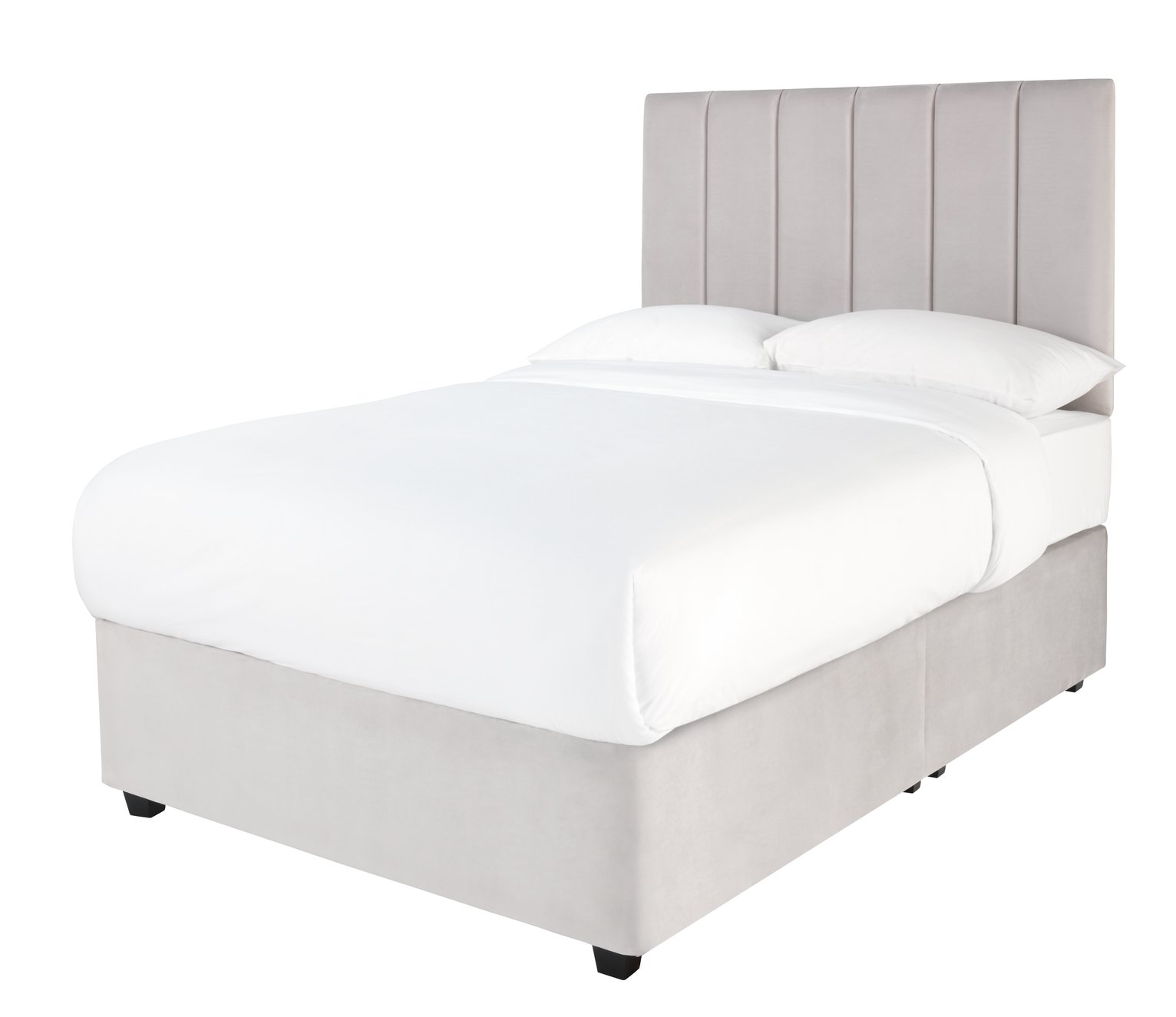 Forty Winks Velvet 1000 Pocket Silver Divan - Double