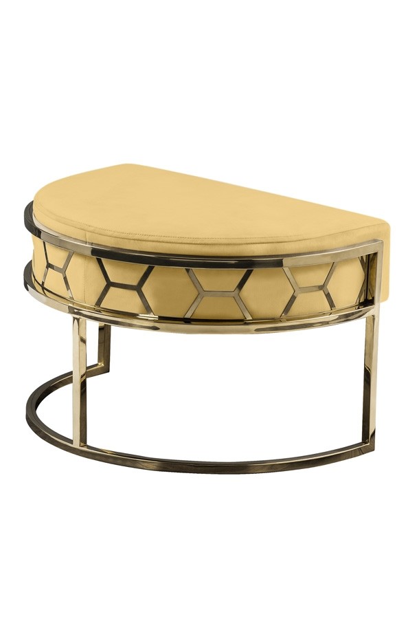 Alveare Footstool Brass -Ochre