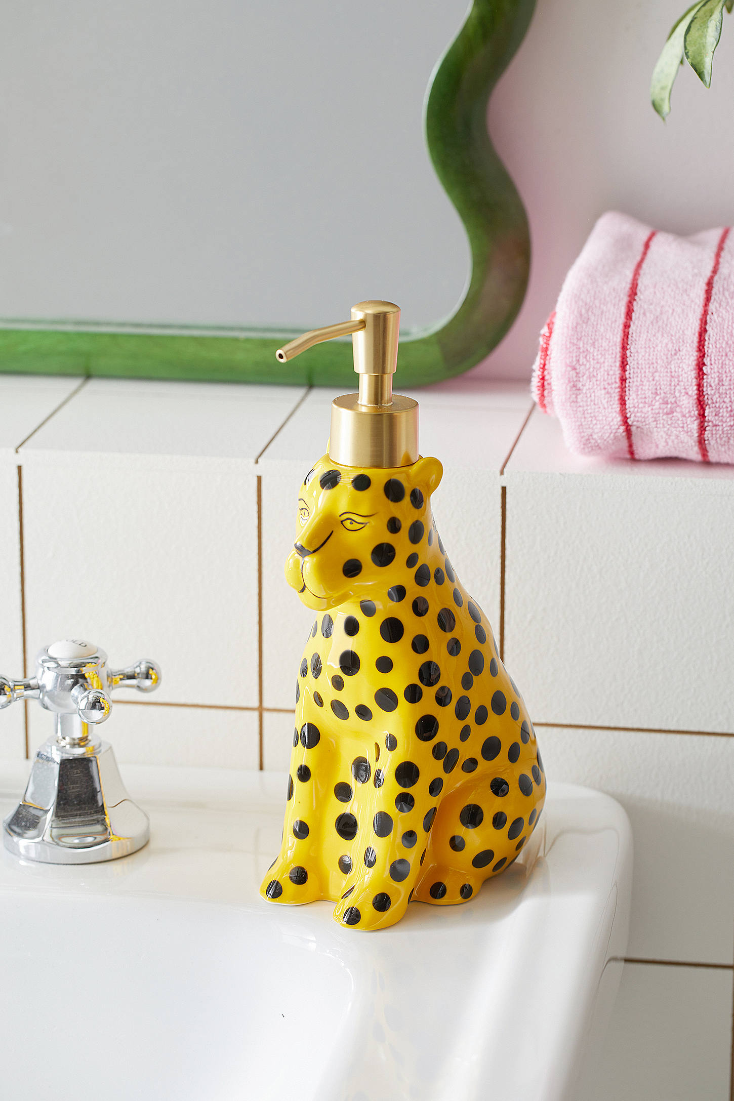 Leopard Soap Dispenser - Yellow