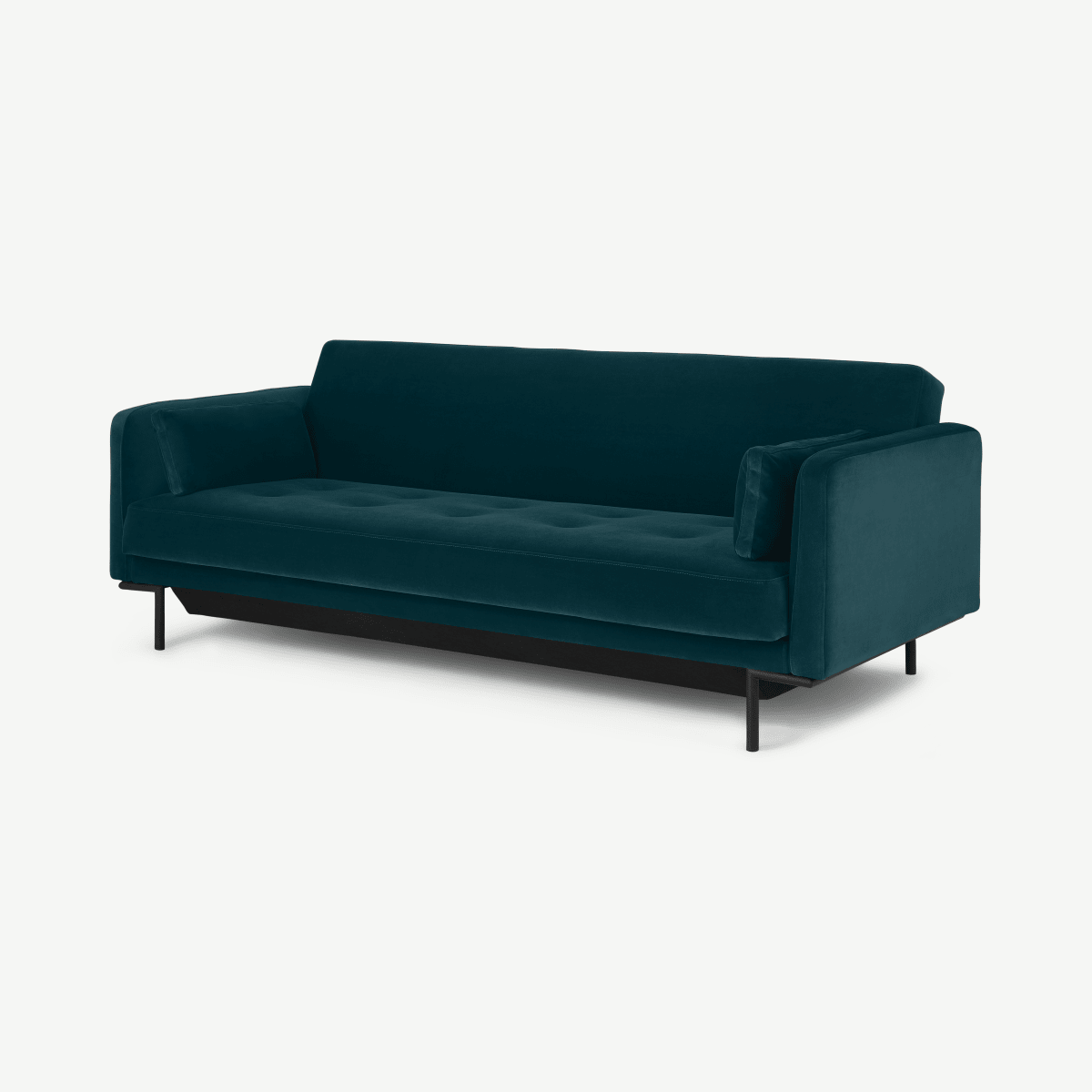Harlow Sofa Bed with Storage, Steel Blue Velvet