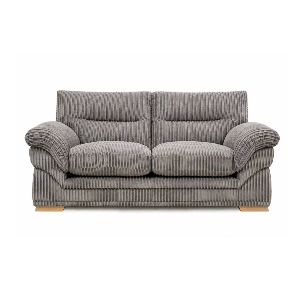 Bliss Furniture Amalfi 2 Seater Claude Sofa Modern Plush Fabric in Grey