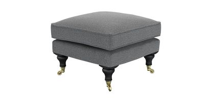 Bluebell Small Square Footstool in Harbour Grey Whitstable - sofa.com