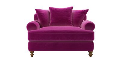Teddy Loveseat Sofabed in Peony Cotton Matt Velvet - sofa.com