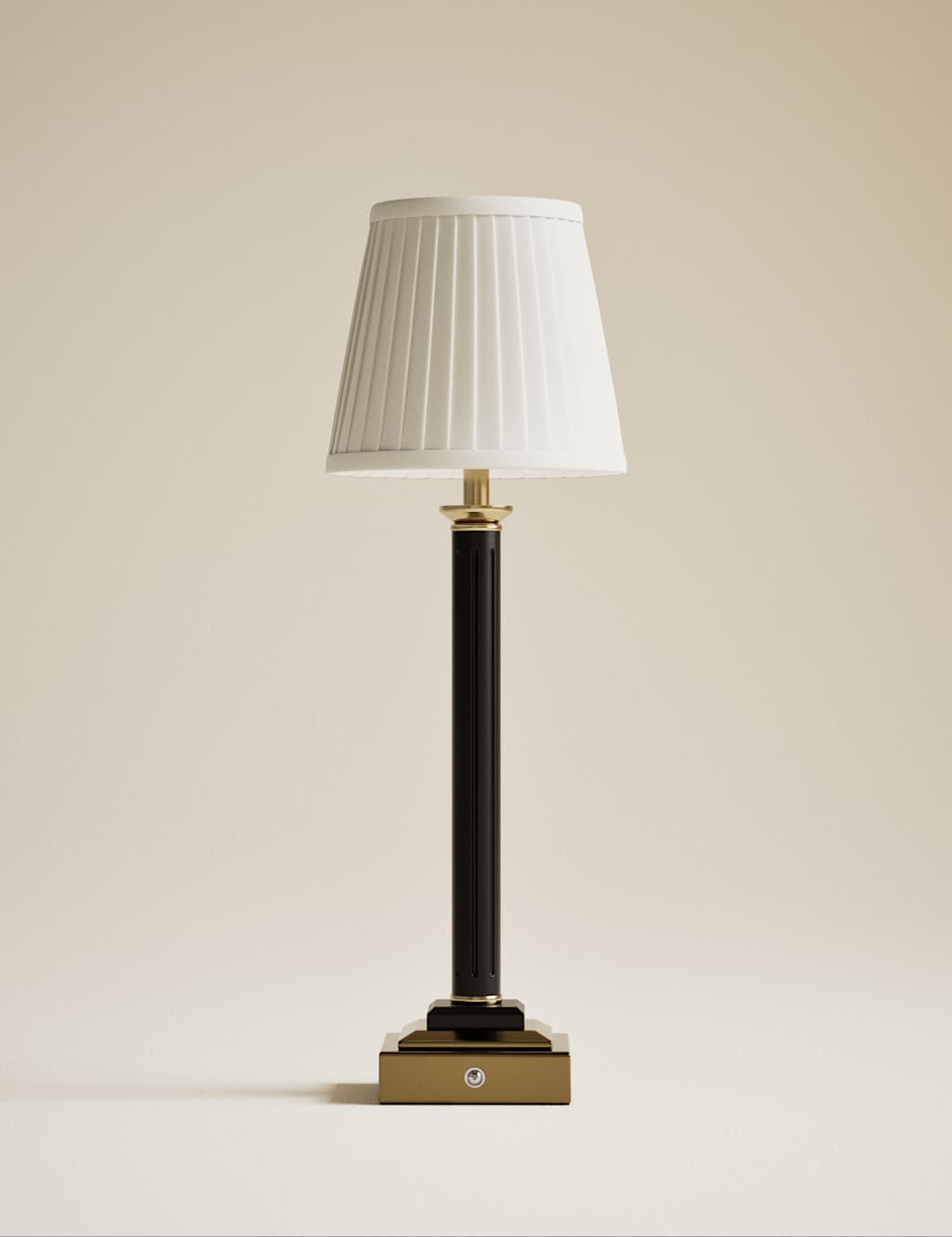 M&S Column Pillar Rechargeable Table Lamp Black