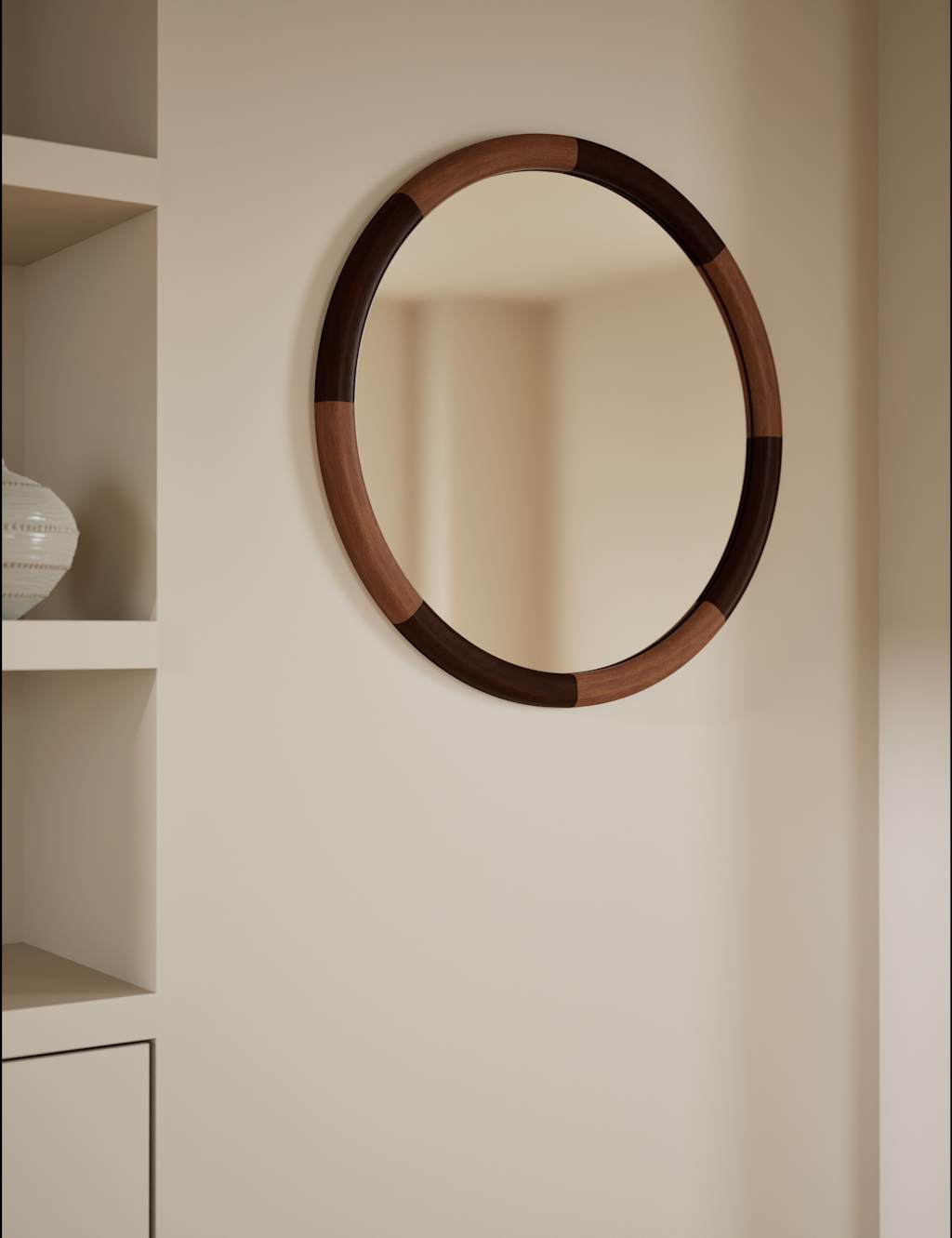 M&S Marlowe Round Wall Mirror Natural
