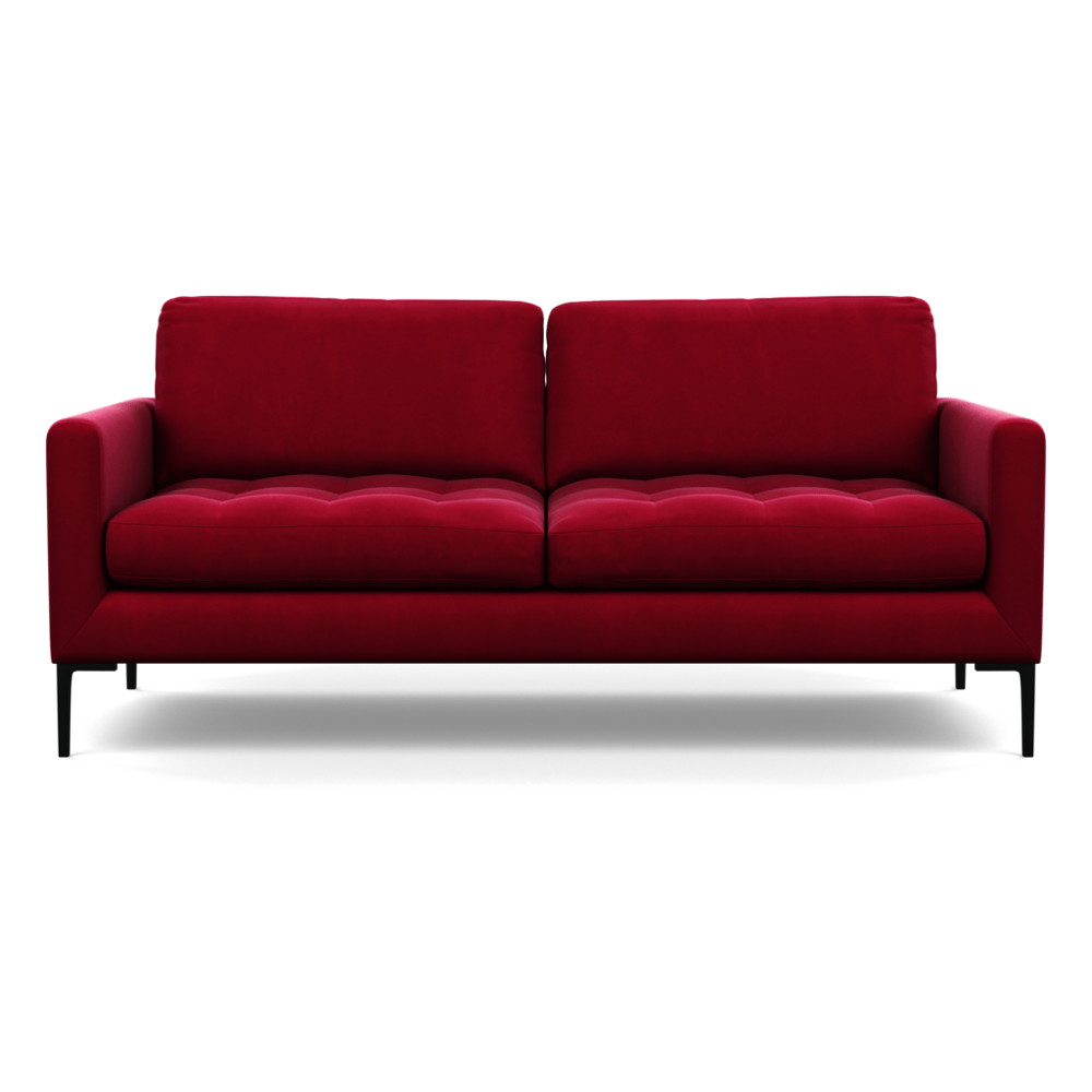 Heal's Eton 3 Seater Sofa Varese Velvet Mulberry Black Feet