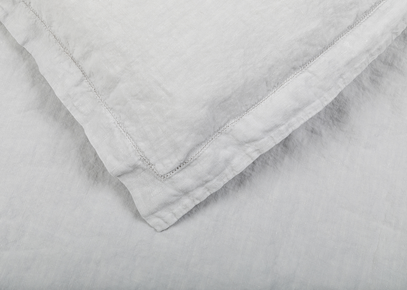 Heal's Washed Linen Grey Fitted Sheet Double