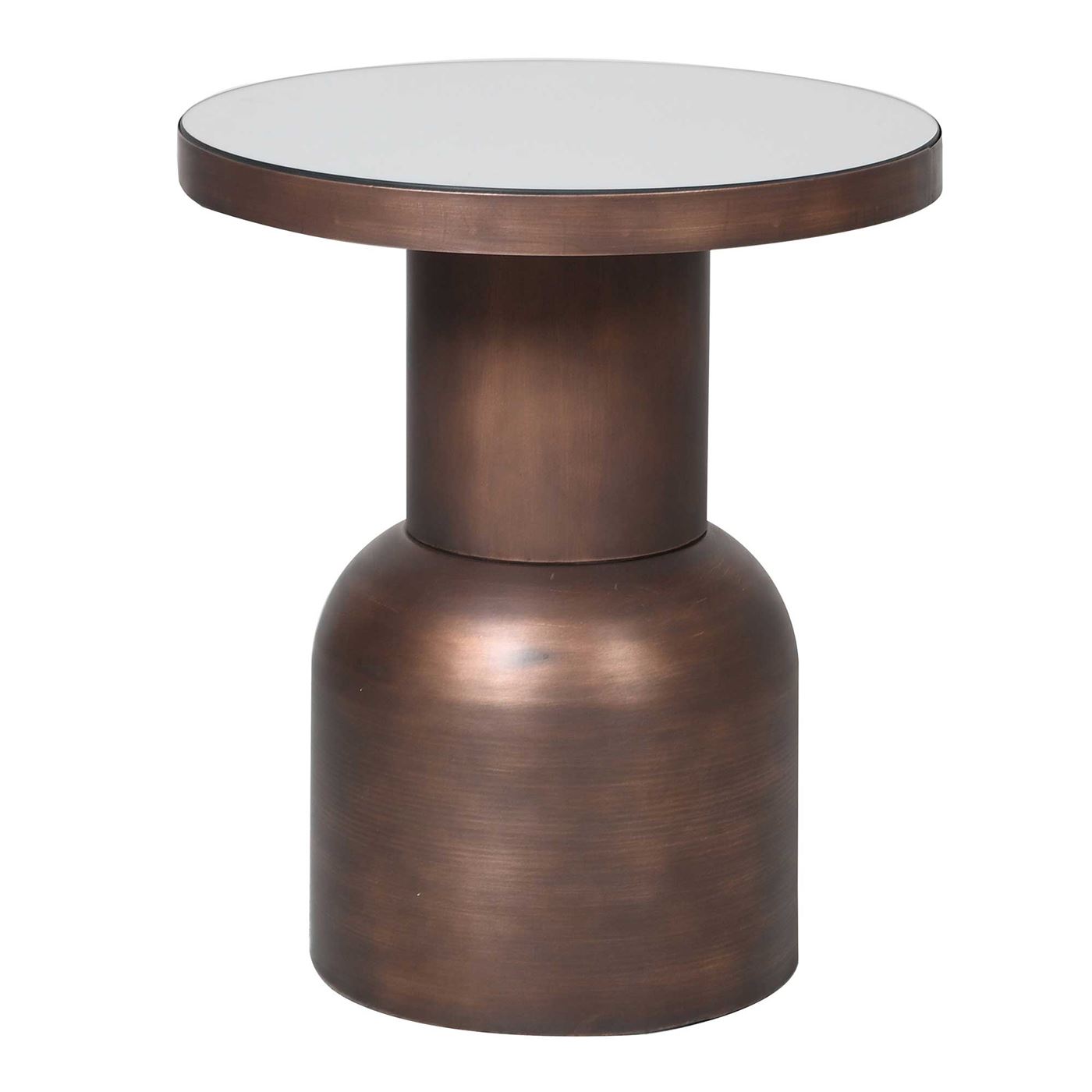 Small Burnished Metal Side Table