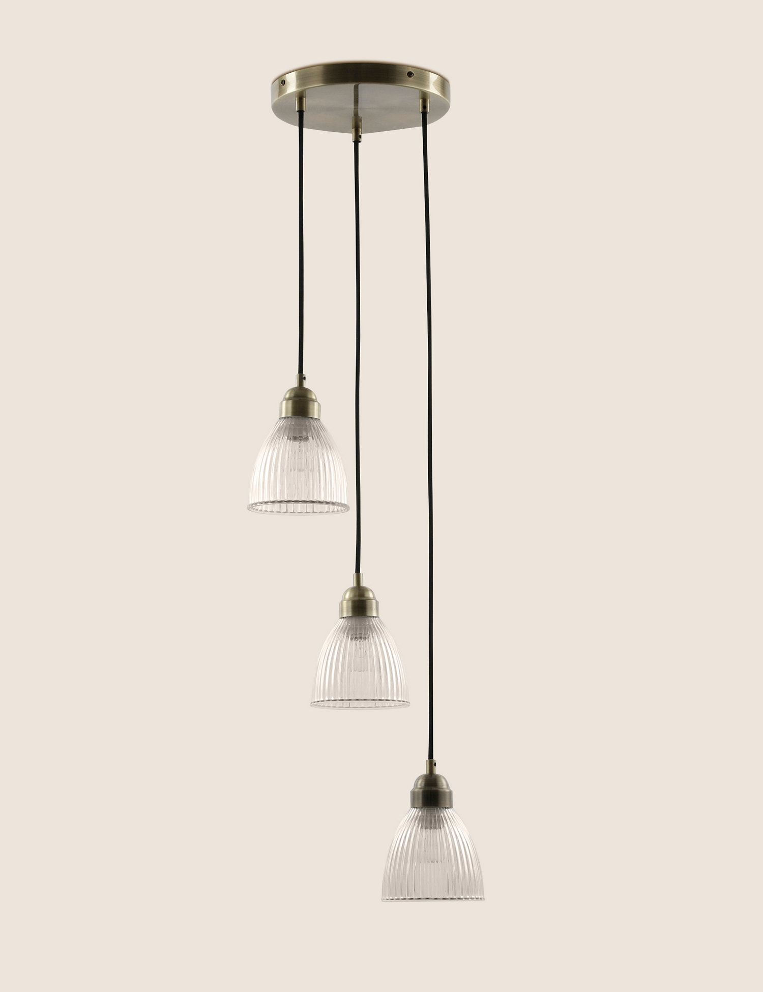 M&S Florence Glass 3 Multi Pendant Light