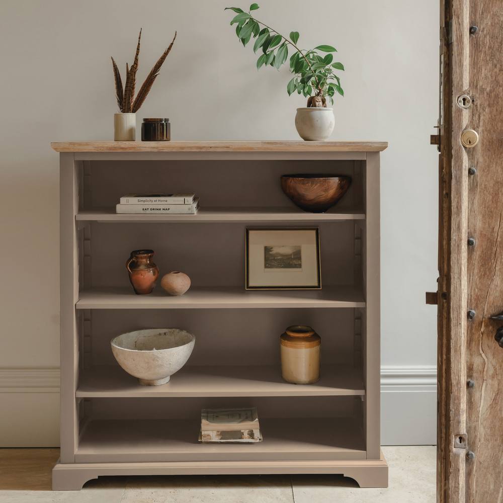 Statement Furniture Florence Bookcase with Adjustable Shelves, Fully Assembled Bookshelf in Taupe