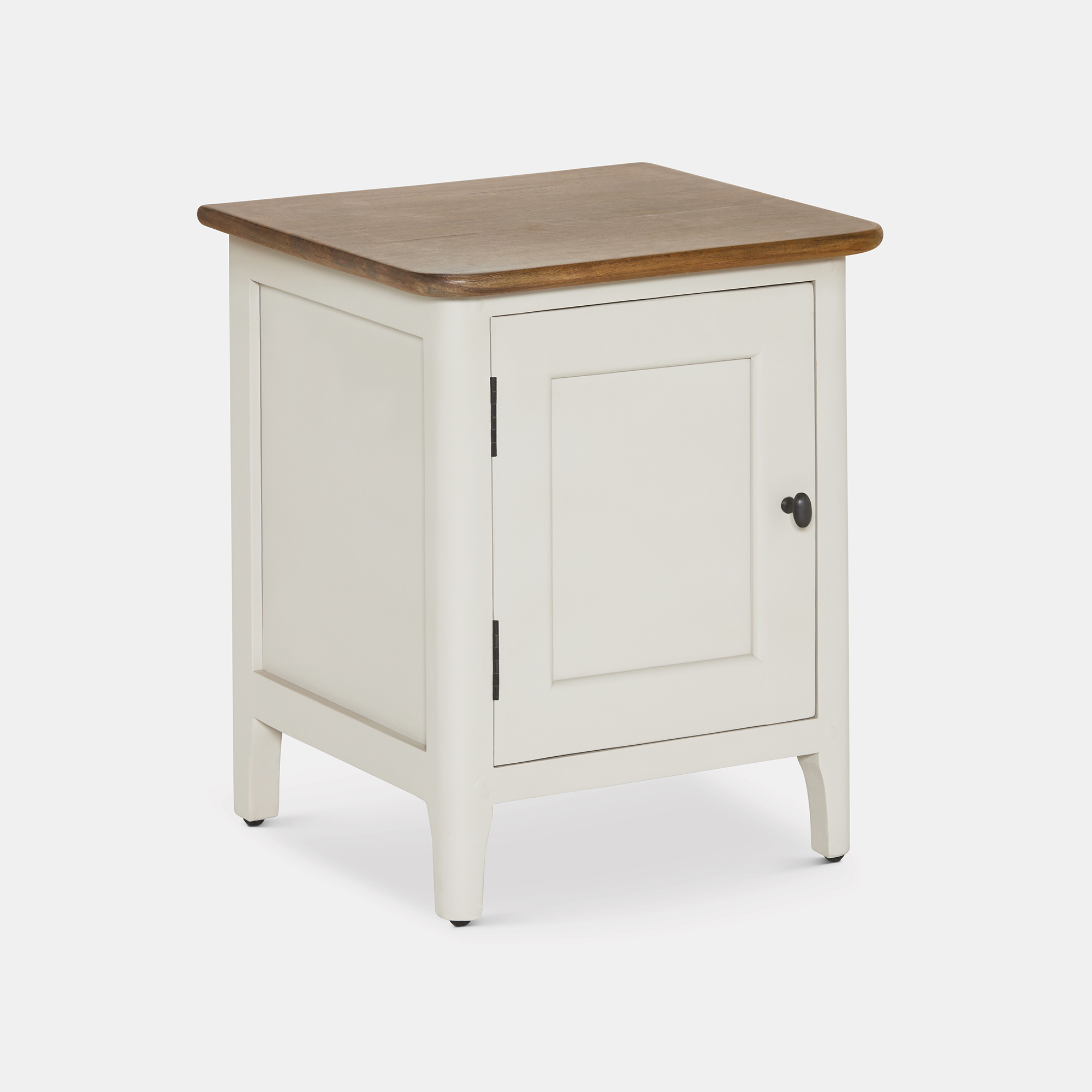 Mara Bedside 1 Door Right Table, Neutral | Barker & Stonehouse