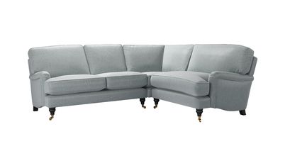 Bluebell Asym. Crn: LHF 2 Seat w RHF Loveseat in Cirrus Smart Slubby Cotton - sofa.com