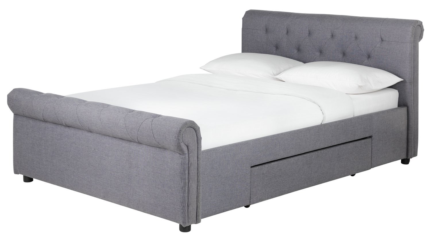 Argos Home Newbury Superking 2 Drawer Bed Frame - Grey