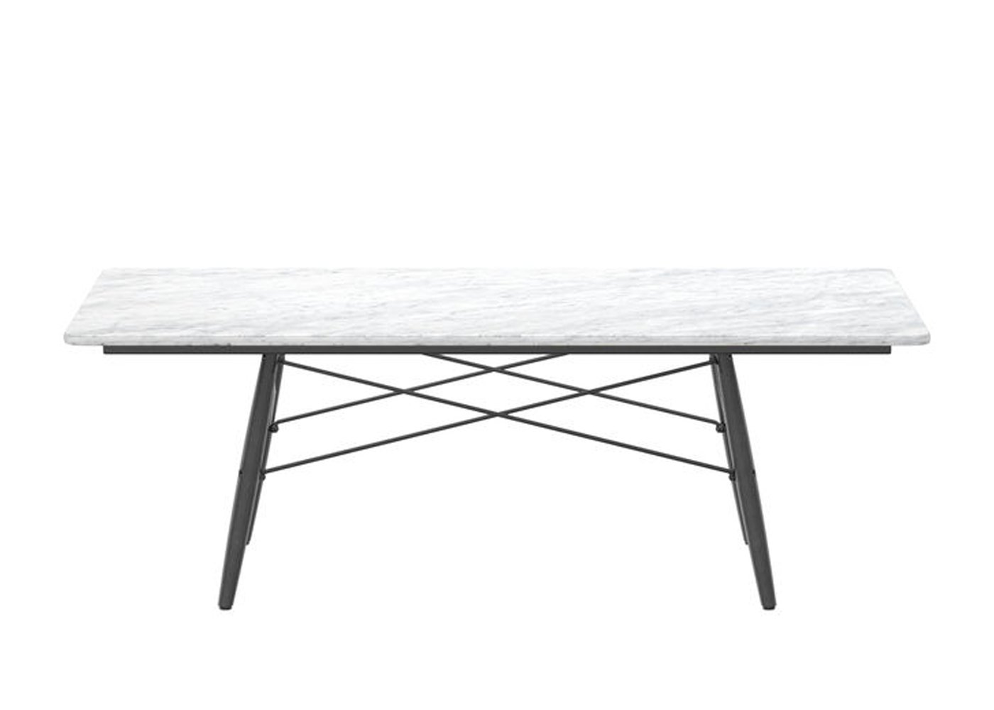Vitra Eames Square Coffee Table Black Ash Base Marble