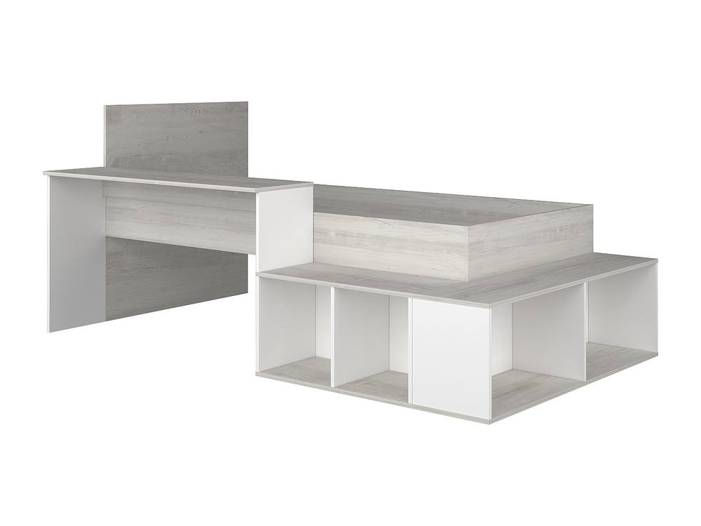 Vente-unique Combination Bed 90 X 200 Cm With Storage & Desk - Colours: Natural in Light Oak 5