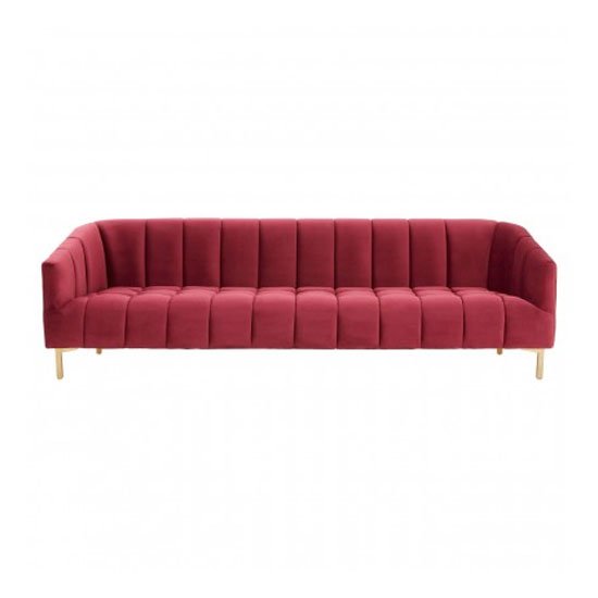 Belles 3 Seater Velvet Sofa In Wine