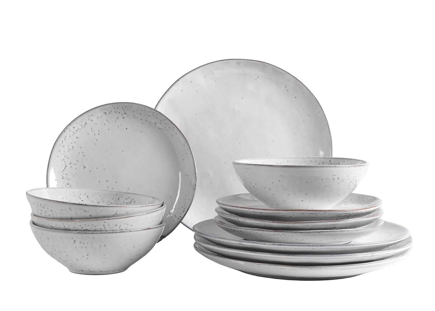 Broste Copenhagen Nordic Sand 12 Piece Dinnerware Set