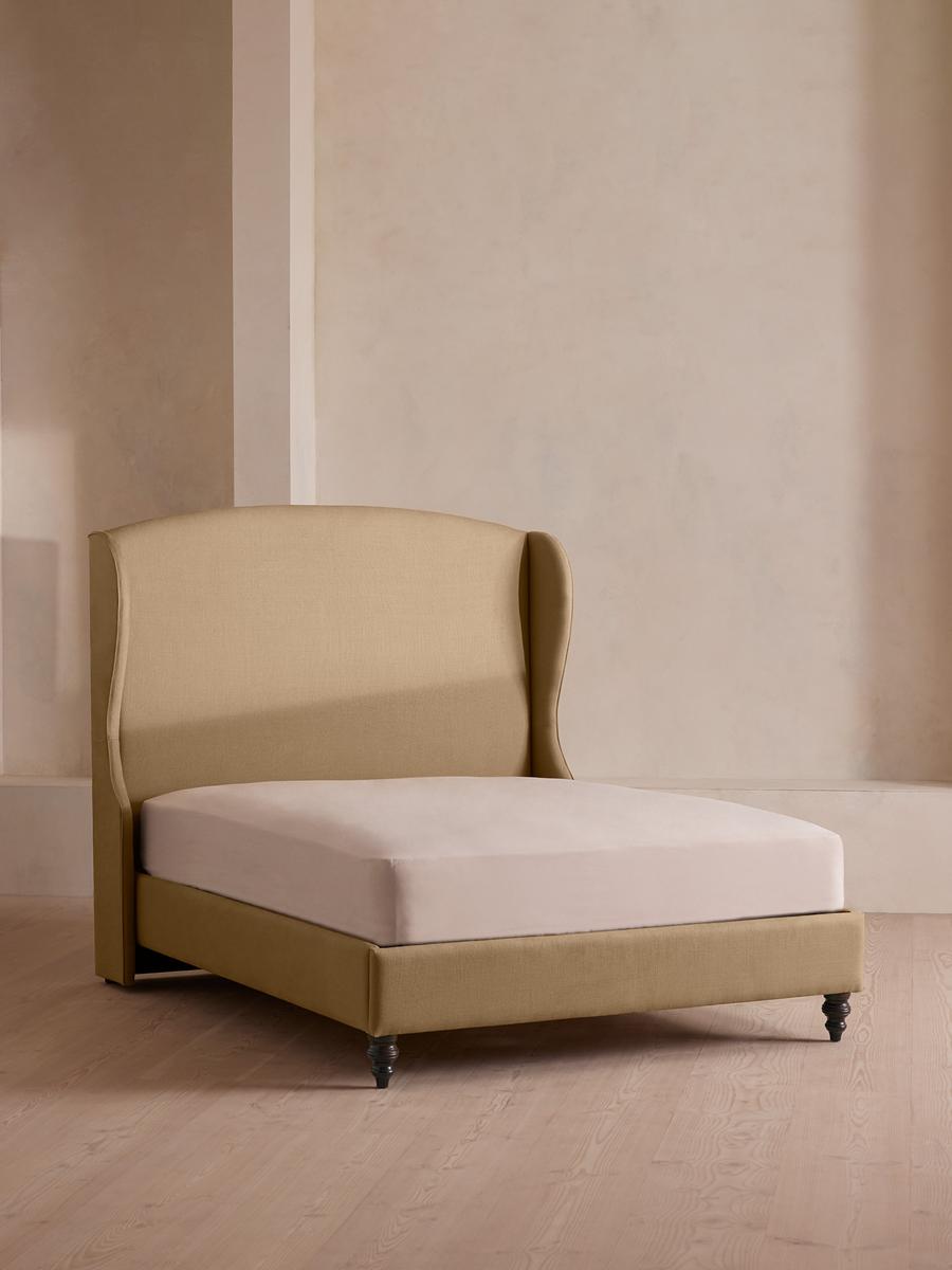 Rivas Bed, Emperor, Linen, Wheat