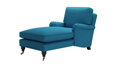 Bluebell Chaise Armchair in Marina Brushed Linen Cotton - sofa.com