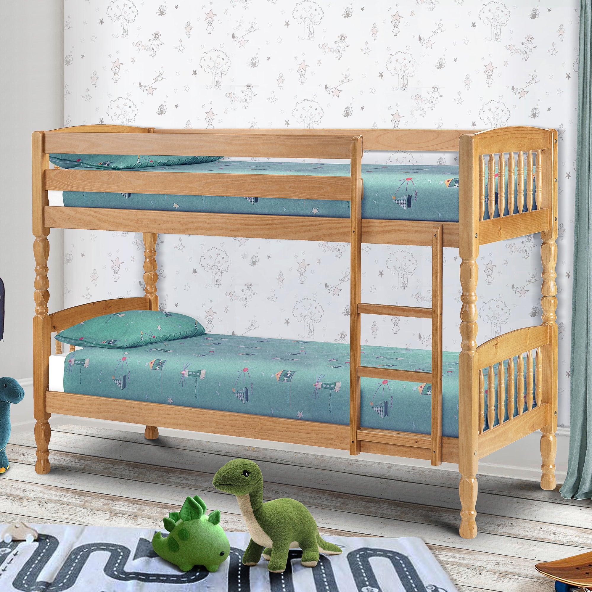 Lincoln Pine Bunk Bed - Small Single Natural
