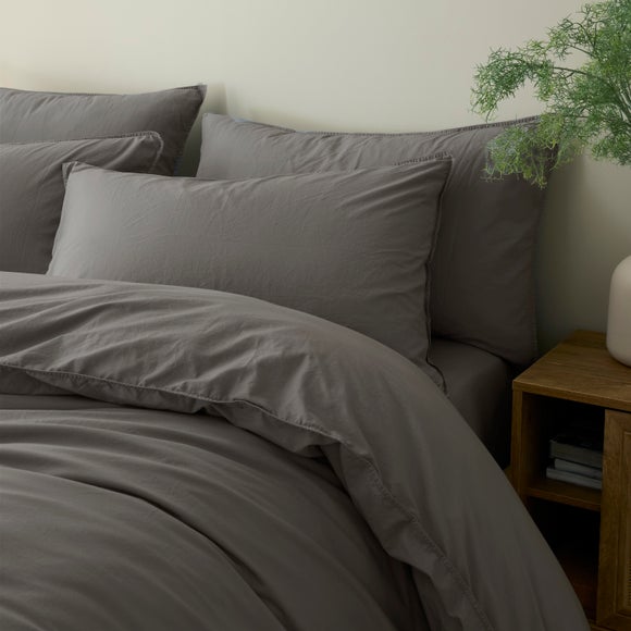 Soft Washed Cotton Standard Pillowcase Pair