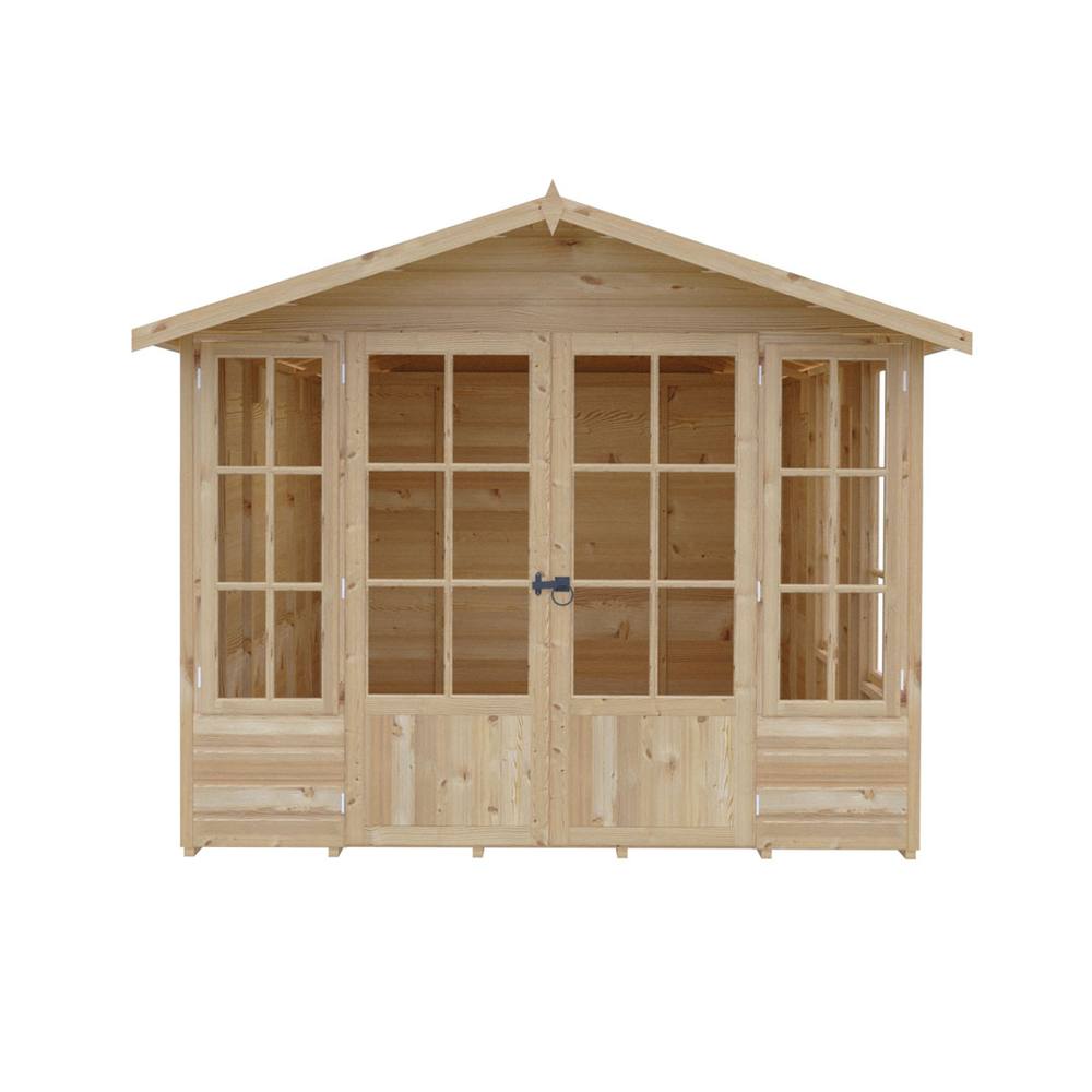 Shires Delmora 8x12 Shiplap Summerhouse - Wood - L358.2xW245.6xH217.4 cm in Light Brown