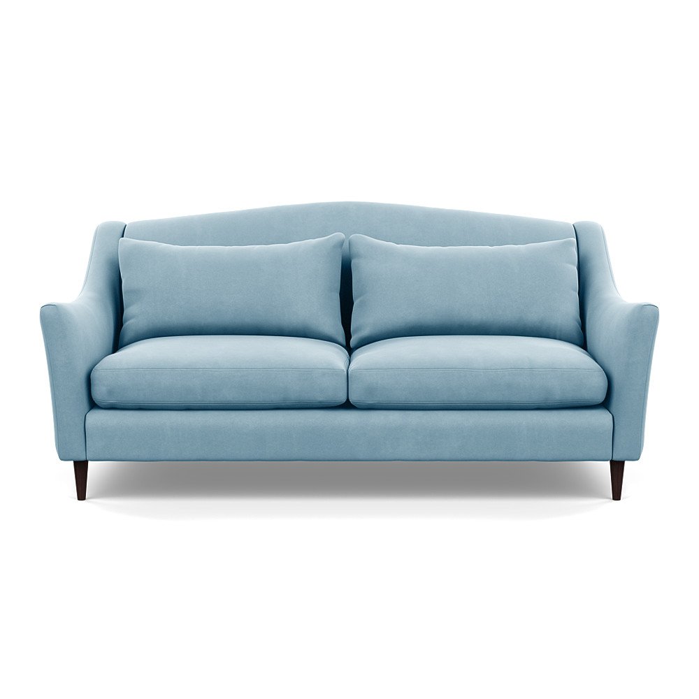 Heal's Somerset 3 Seater Sofa Varese Velvet Sky Dark Stain