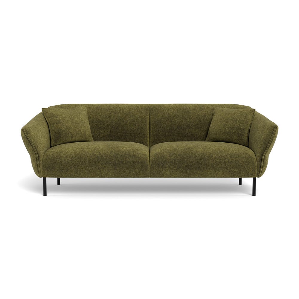 Heal's Alto 4 Seater Sofa Capelo Linen-Cotton Etruscan Red Black Feet 2