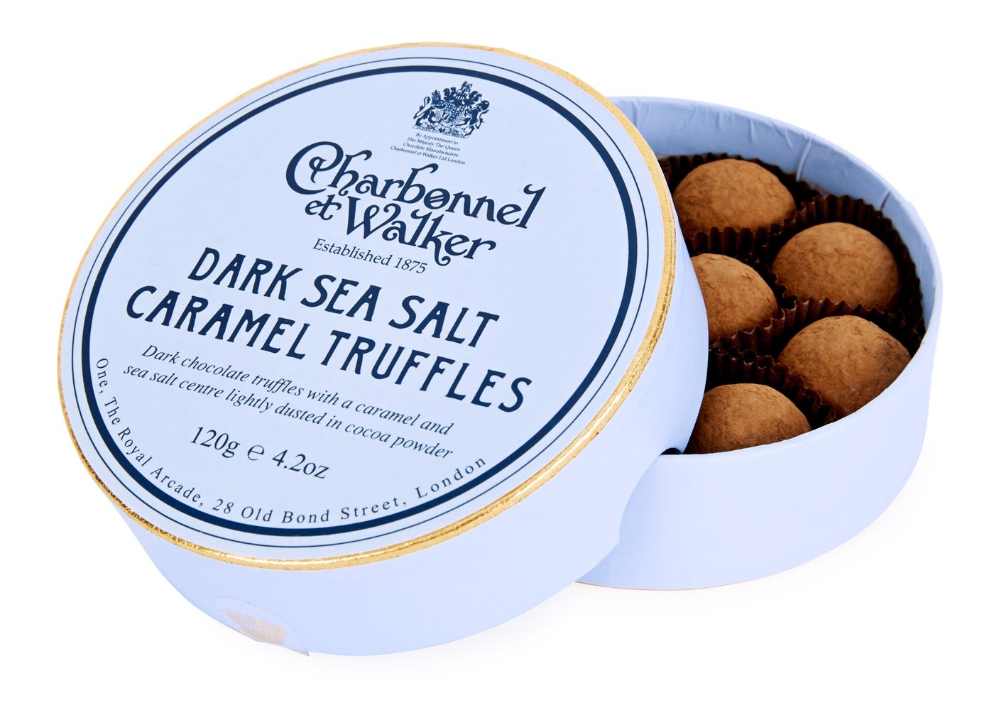 Charbonnel et Walker Ltd Sea Salt Dark Caramel Truffles Single Layer