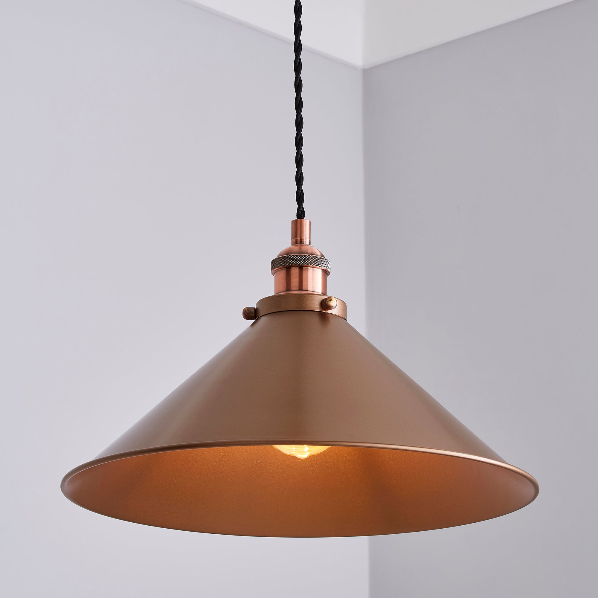 Logan 1 Light Ceiling Fitting Brown