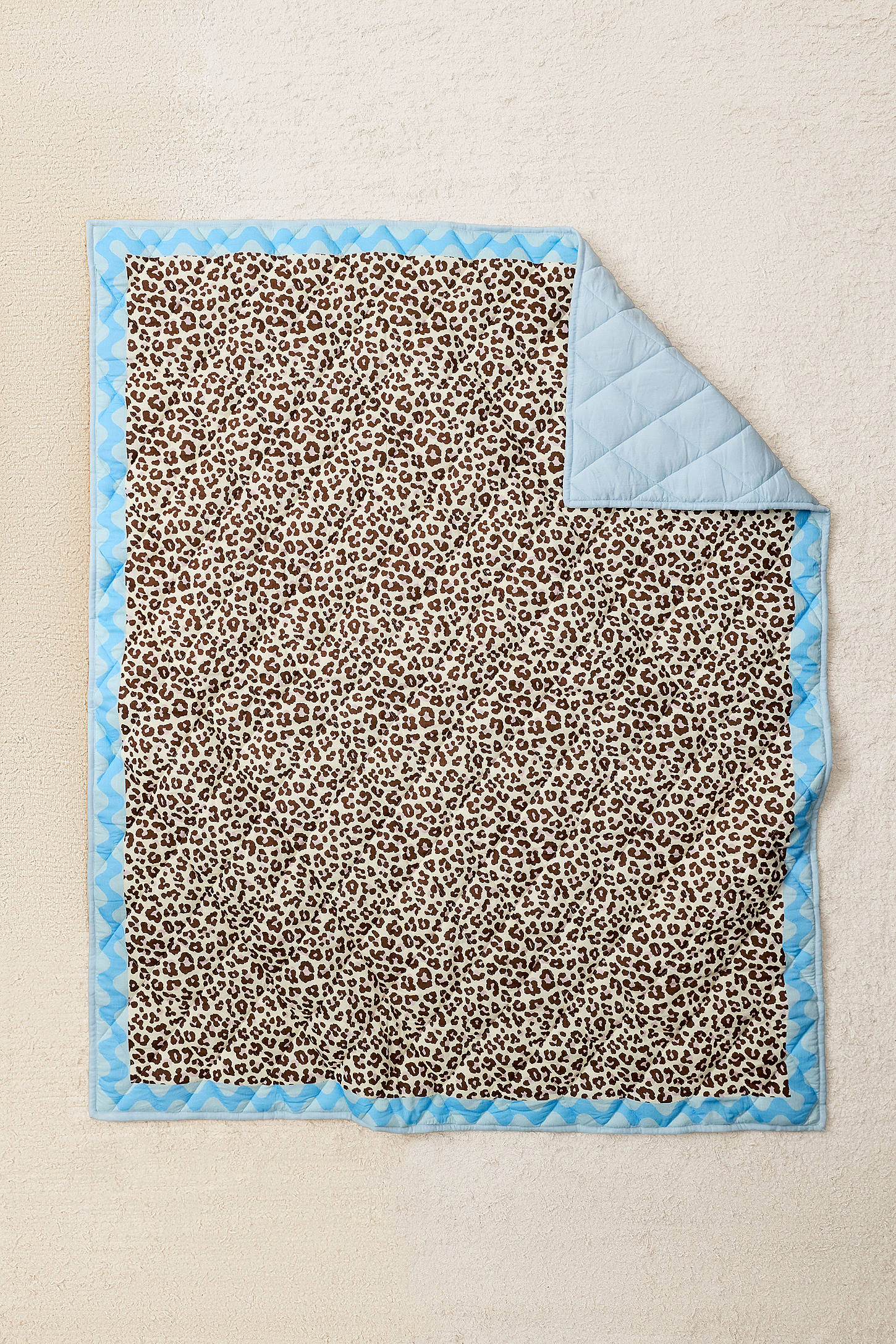 Leopard Print Quilted Throw