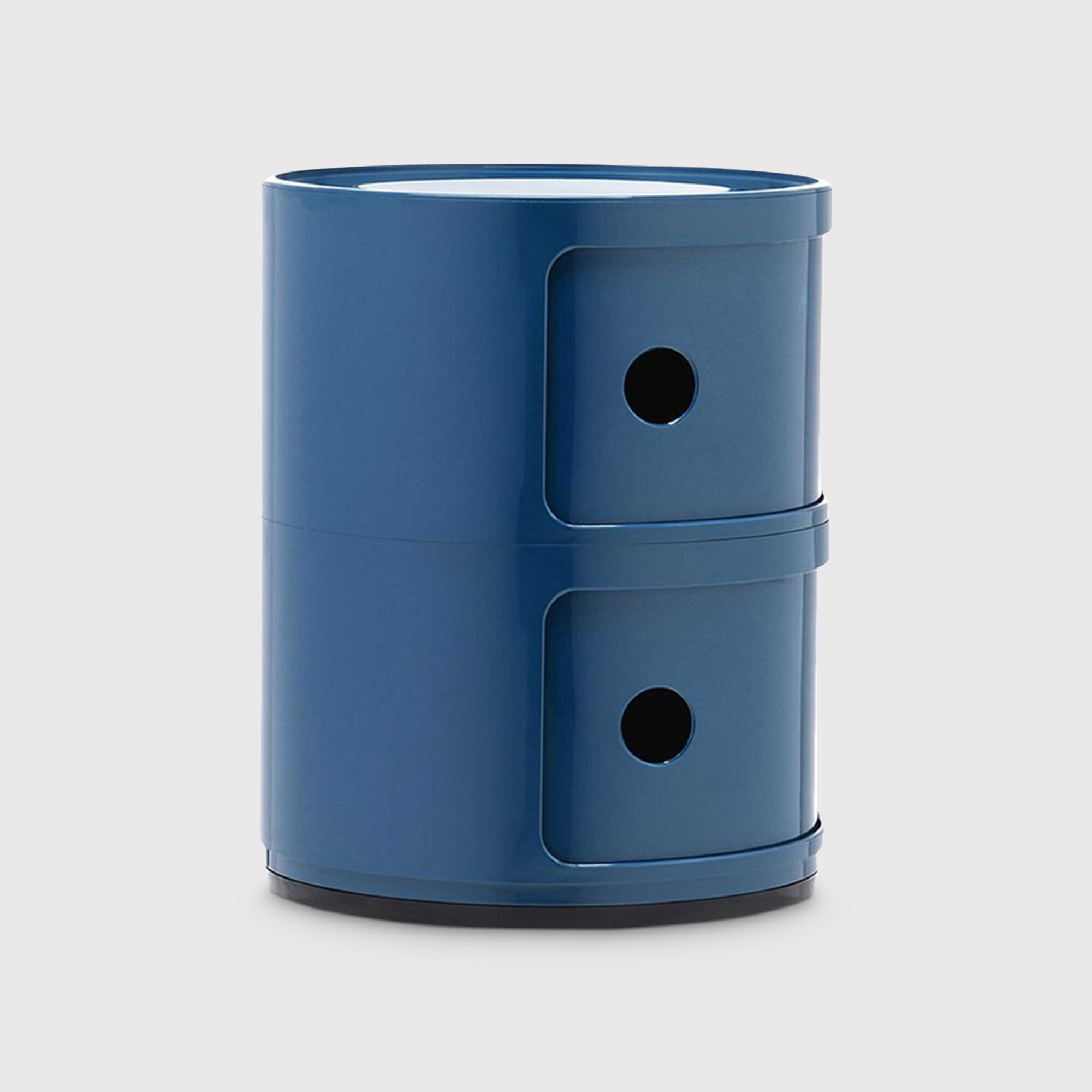 Kartell Componibili 2 Drawer Storage Unit Table, Blue Plastic | Barker & Stonehouse