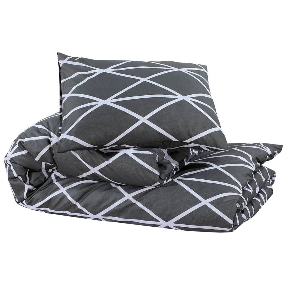 Berkfield Home Elegant Duvet Cover Set Grey 225x220 cm Cotton