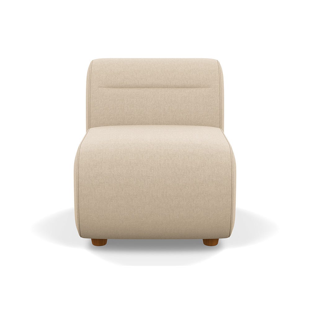 Heal's Lilli Small Single Module Brushed Cotton Oat Natural Beech Feet
