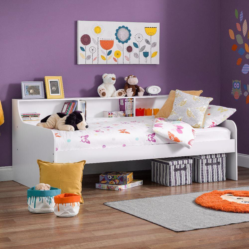 Grace White Wooden Day Bed Frame Only - 3ft Single