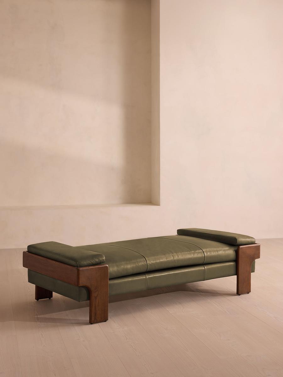 Marcia Daybed, Leather, Moss