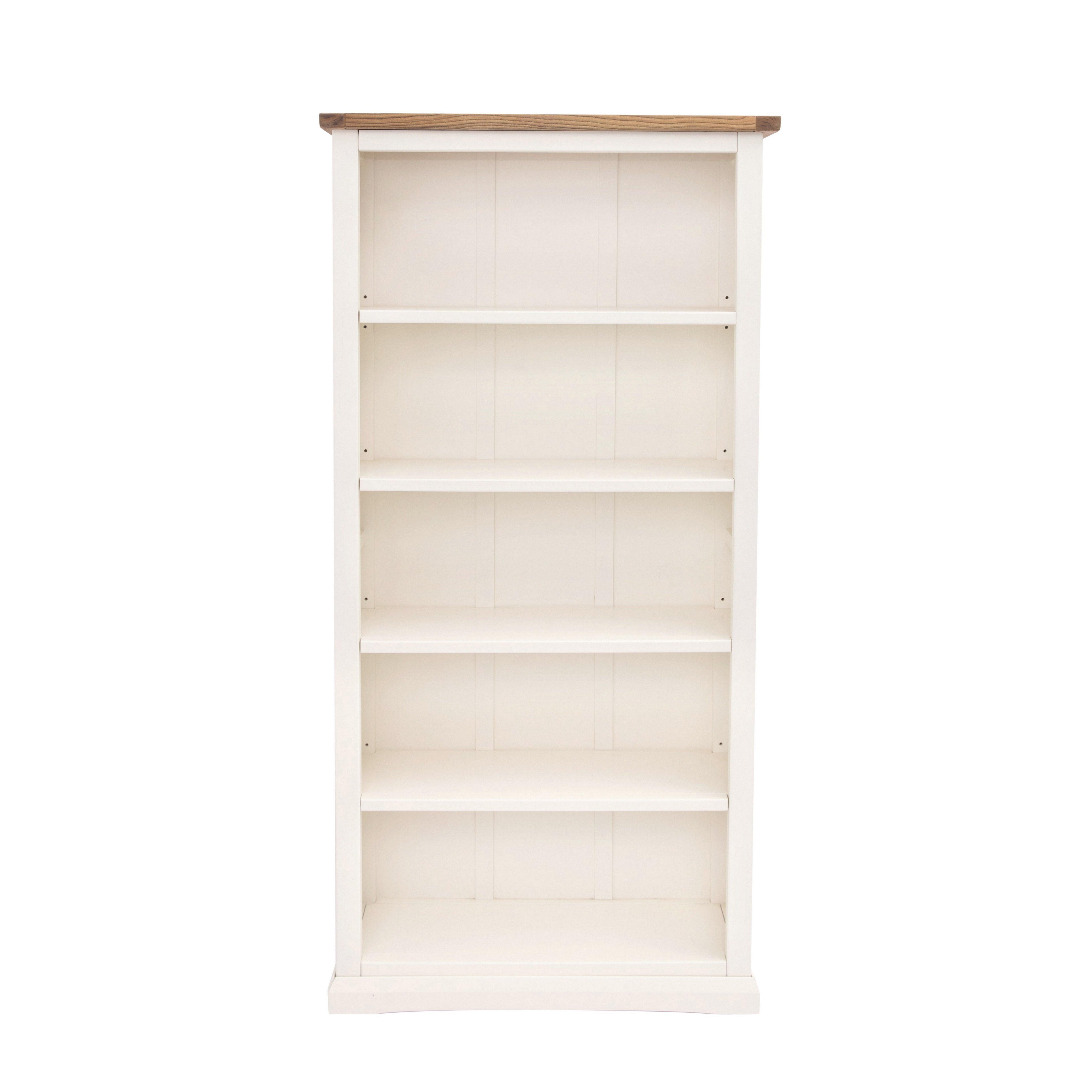 Cabinet Bits Bookcase with plinth 180x90x30cm in Off-White