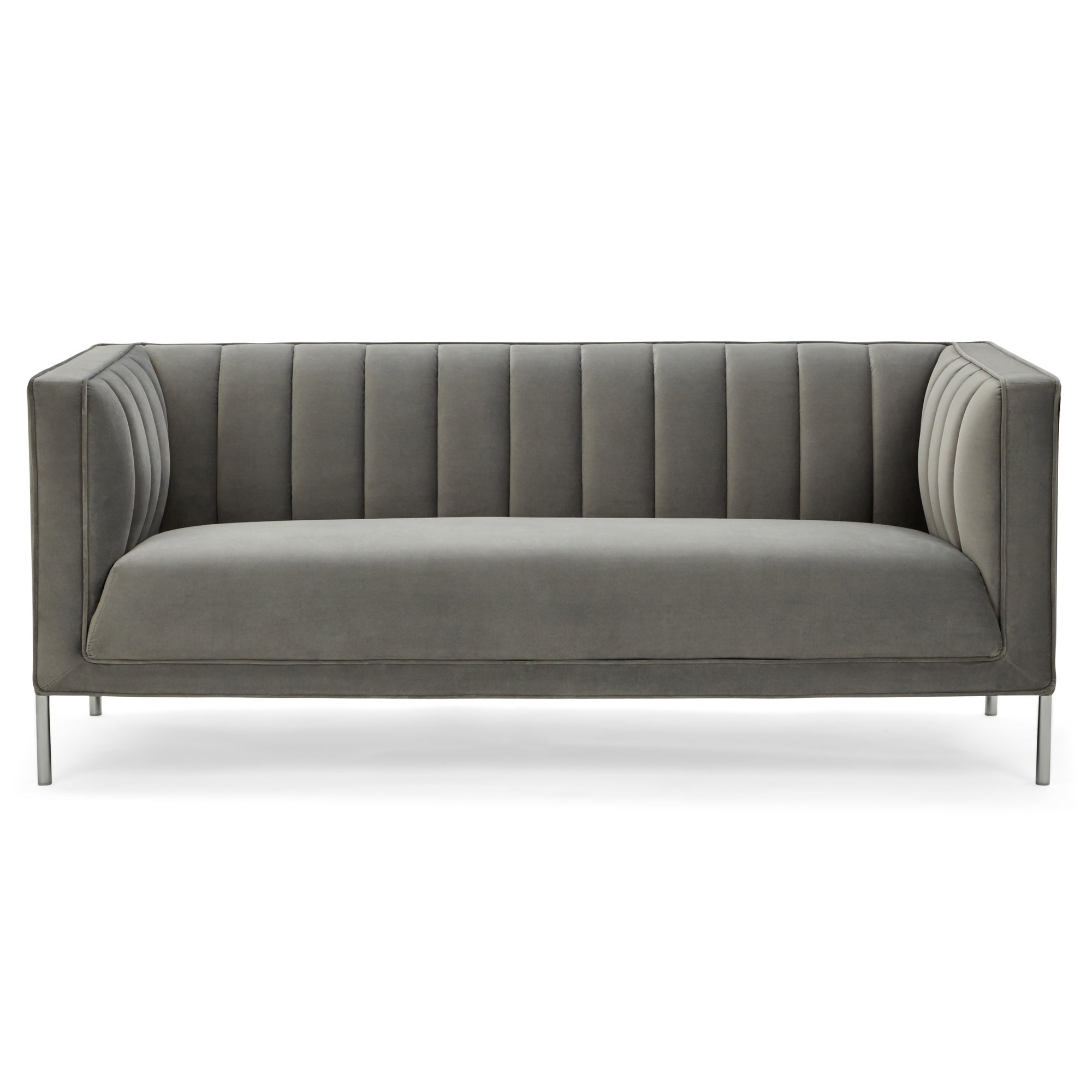 Bellamy Velvet 2 Seater Sofa - Grey Grey