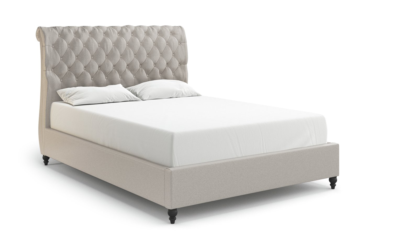 MiBed Cheshire Fabric Superking Bed Frame - Natural