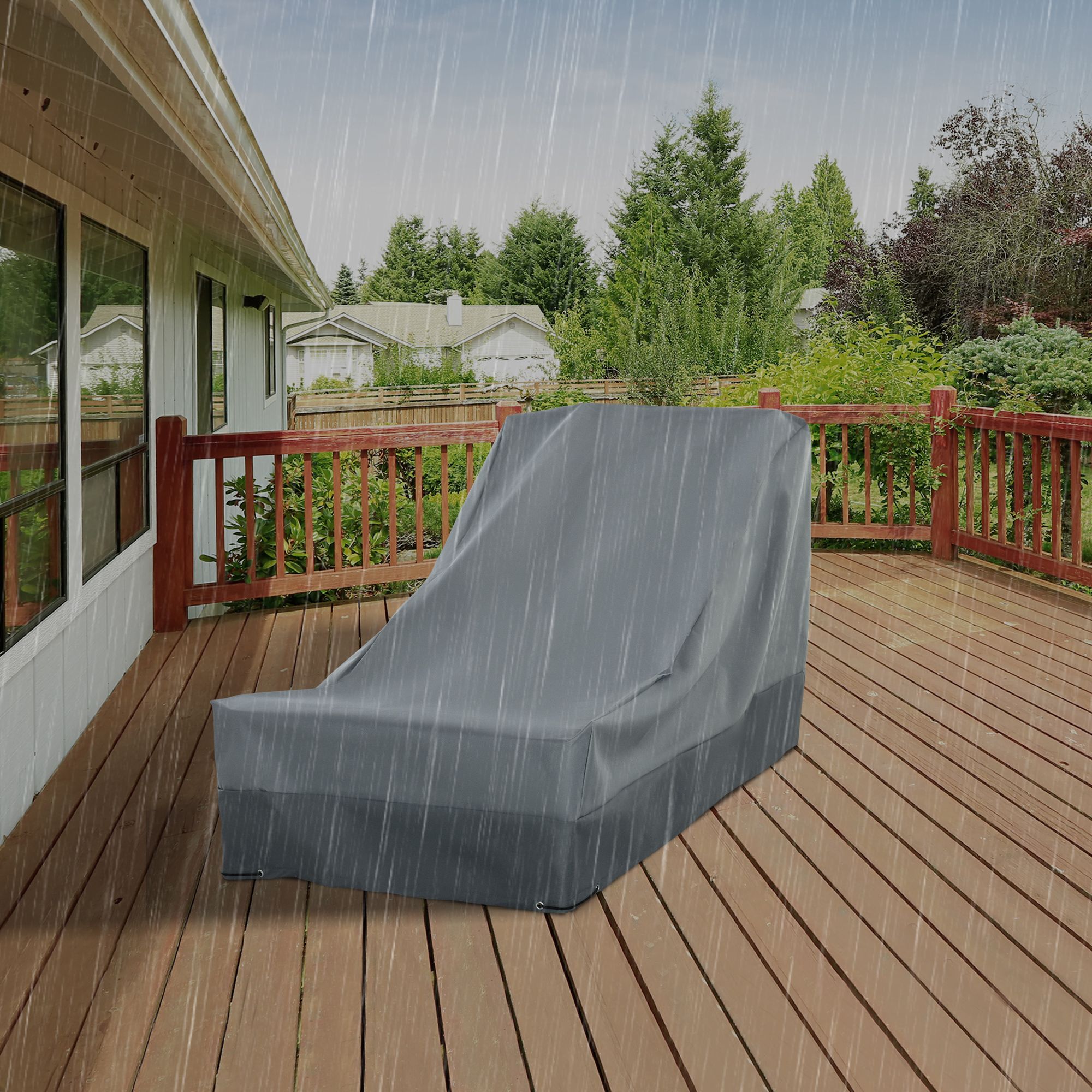 OUTSUNNY 200x86x82cm Patio Furniture Cover Chairs Water Resistant Protection in Grey