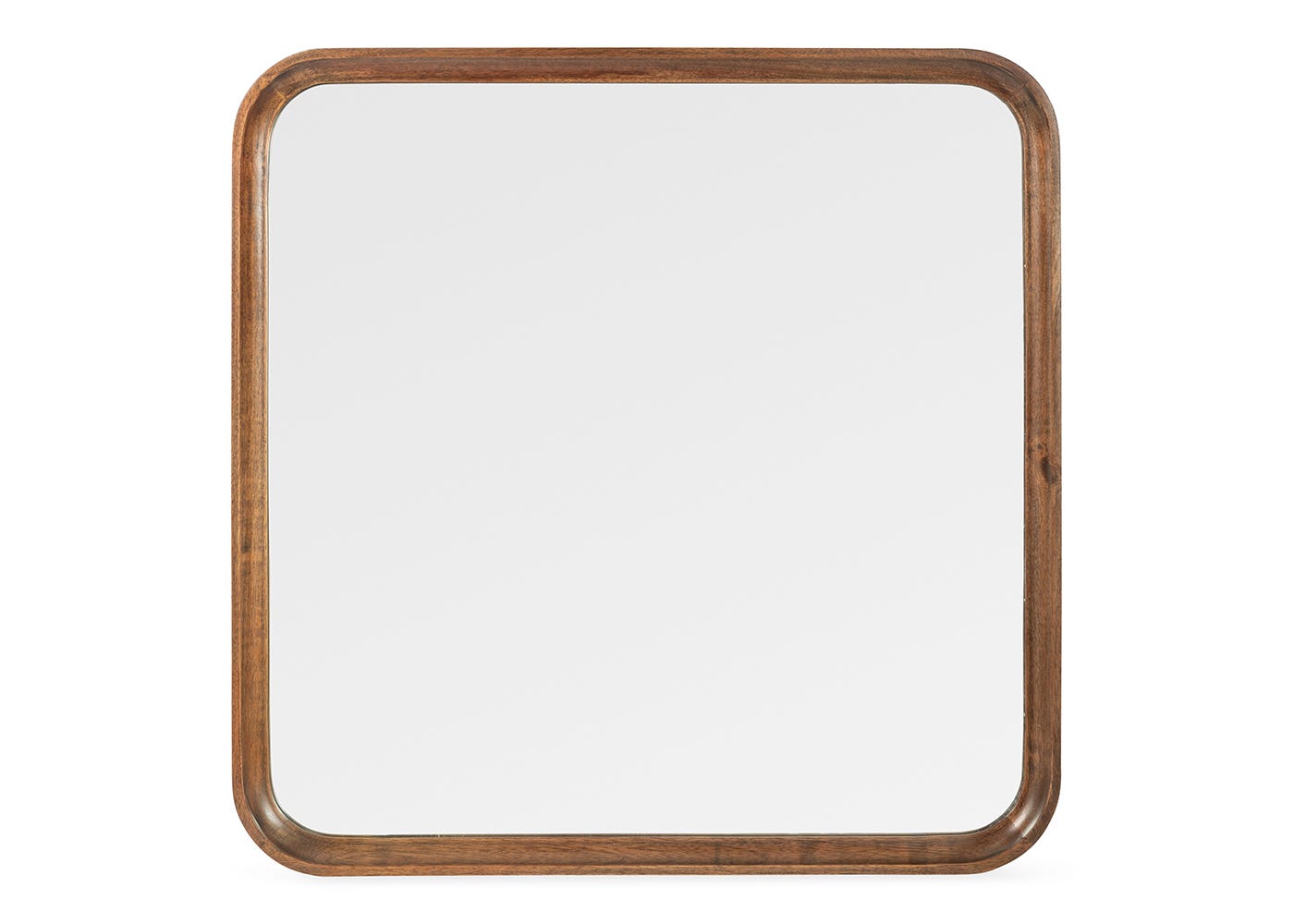 Heal's Livorno Square Mirror Walnut Finish 90 x 90cm