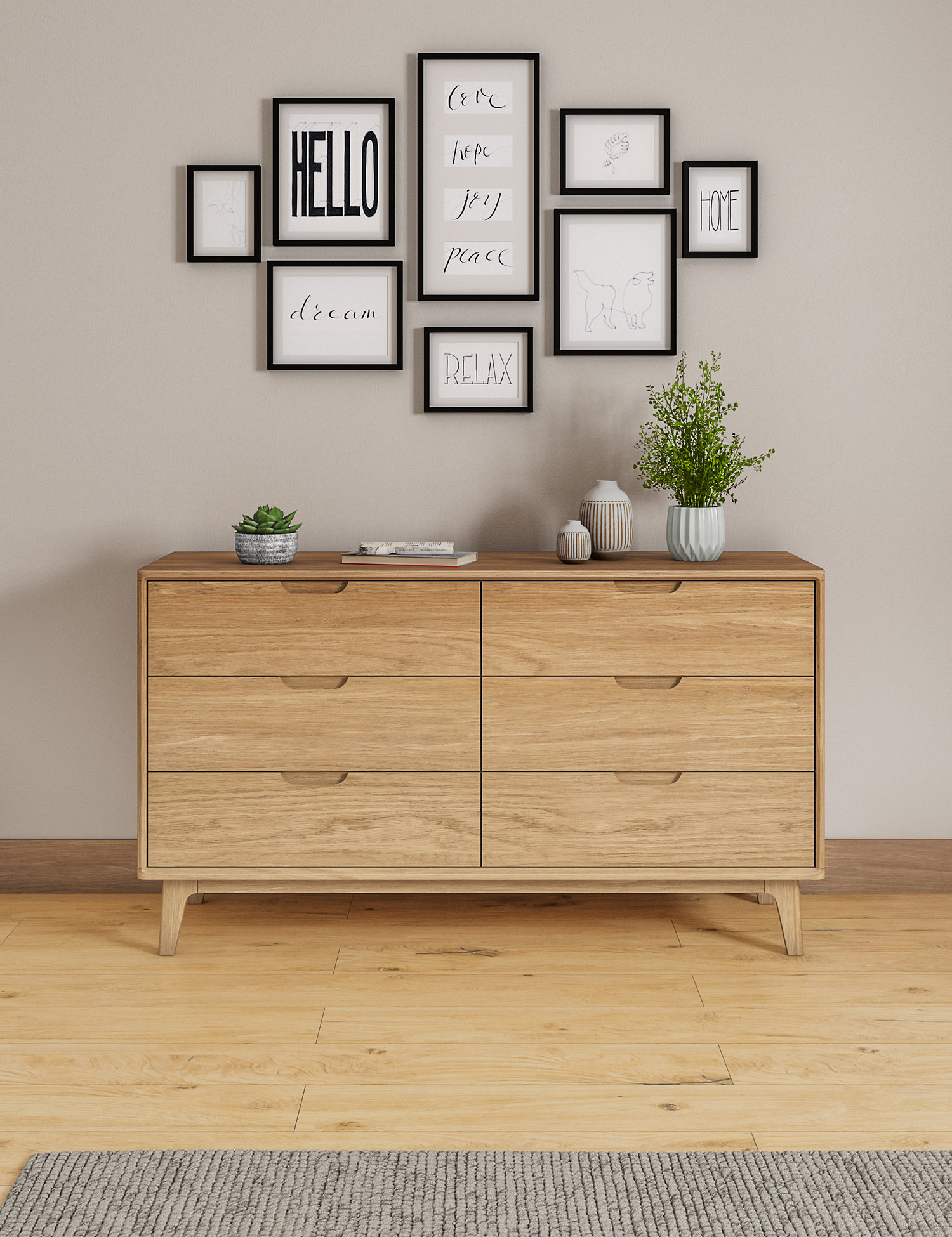M&S Nord Wide 6 Drawer Chest